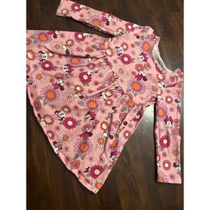 Disney Jumping Beans Minnie Mouse Pink Floral Long Sleeve Dress Toddler Girls 3T